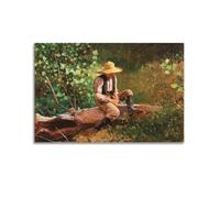 Winslow Homer Great Works of Art The Whittling Boy Póster en lienzo decorativo para la pared del dormitorio moderno para el hogar, 20 x 30 cm