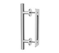 WINSOON 30CM Tirador Puerta Corredera Inoxidablede Manillas de Tirador Puertas Interior Exterior, Corrediza del Granero Juego de Manijas para Puerta de Puerta Garaje Gabinete