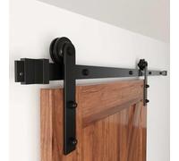 WINSOON Kit de puerta corredera de granero: 200 cm, resistente para puerta de madera individual, sistema de riel de puerta corredera, fácil de instalar para armario/armario/cocina (solo pista)