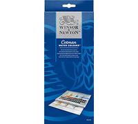 Winsor & Newton - Set de estudio acuarela Cotman - 45 medias sartenes y 1 pincel redondo