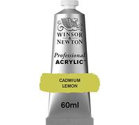 Winsor & Newton acrílico profesional Artist's - tubo de pintura acrílica de 60ml, color amarillo cadmio limón
