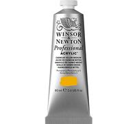 Winsor & Newton acrílico profesional Artist's - tubo de pintura acrílica de 60ml, color amarillo cadmio medio