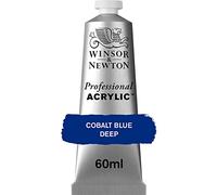 Winsor & Newton acrílico profesional Artist's - tubo de pintura acrílica de 60ml, color azul cobalto oscuro