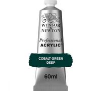 Winsor & Newton acrílico profesional Artist's - tubo de pintura acrílica de 60ml, color verde cobalto oscuro