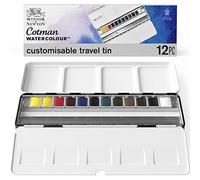 Winsor & Newton acuarela Cotman - Caja de acuarela Blue Box - set de 12 medio godets, colores surtidos