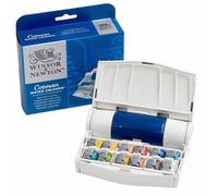 Winsor & Newton acuarela Cotman - Caja de acuarela de Campo Plus - set de 12 medio godets, colores surtidos