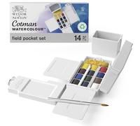 Winsor & Newton acuarela Cotman - Caja de acuarela de Campo - set de 12 medio godets, colores surtidos