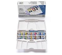 Winsor & Newton acuarela Cotman - Caja de acuarela Pocket Plus - set de 12 medio godets, colores surtidos