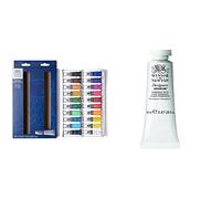 Winsor & Newton acuarela Cotman - Set de iniciación a la acuarela, 20 colores de 5 ml & 0605512 Dise-adores Gouache color 14ml Blanco Permanente