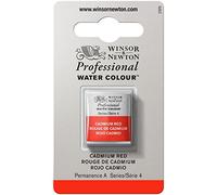 Winsor & Newton Acuarela Profesional - Pintura de Acuarela, Alta Luminosidad, Resistente a la Luz, Calidad de Archivo, 1/2 Godet, Color Rojo Cadmio ROW