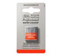 Winsor & Newton Acuarela Profesional - Pintura de Acuarela, Alta Luminosidad, Resistente a la Luz, Calidad de Archivo, 1/2 Godet, Color Naranja Transparente