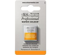 Winsor & Newton Acuarela Profesional - Pintura de Acuarela, Alta Luminosidad, Resistente a la Luz, Calidad de Archivo, 1/2 Godet, Color Amarillo De Cadmio Naranja ROW
