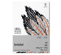 Winsor & Newton Bloc de dibujo Bristol, blanco brillante, DIN A4