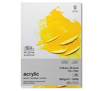 Winsor & Newton Bloc papel Acrílico, Blanco, (17,8 x 25,4 cm)