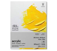 Winsor & Newton Bloc papel Acrílico, Blanco, (30,5 x 40,6 cm)