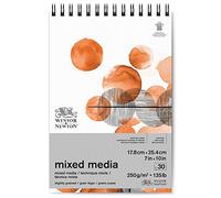 Winsor & Newton Bloc papel Multi-técnica(17,8 x 24,5 cm), Blanco