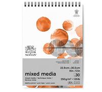 Winsor & Newton Bloc papel Multi-técnica (22,9 x 30,5 cm), Blanco