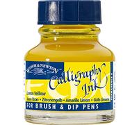 Winsor & Newton Calligraphy Ink Tinta para Caligrafía, Amarillo (Lemon Yellow), 30ml