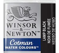 Winsor & Newton Cotman Acuarela En Pastilla, Negro de Humo, 1,9x1,6x1,1 cm