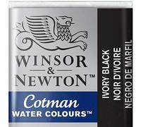 Winsor & Newton Cotman Acuarela En Pastilla, Negro De Marfil, 1,9x1,6x1,1 cm