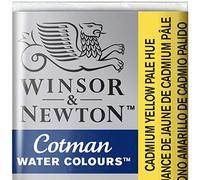 Winsor & Newton Cotman Acuarela En Pastilla, Tono Amarillo De Cadmio Palido, 1,9x1,6x1,1 cm