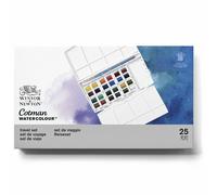 Winsor & Newton Cotman Acuarela Medio Godets Viaje Caja Set De 24 Colores