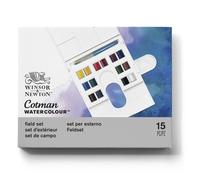 Winsor Newton Cotman Conjunto Póster De Caja De Viaje Acuarela 15 Piezas