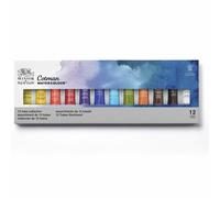Winsor & Newton acuarela Cotman - Caja de acuarela en tubo - set de 12 tubos de 8 ml, colores surtidos