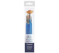 Winsor & Newton Cotman - set de 5 pinceles Cotman incluye: Serie 111 n°1, nº5, Serie 333 nº1, Serie 667 3mm y Serie 888 nº2