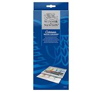 Winsor and Newton. Acuarela Cotman, set de estudio, 45 medias sartenes y 1 pincel redondo para acuarela Cotman