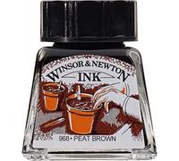 Winsor & Newton Drawing Ink Tinta de Dibujo, Marrón (Peat Brown), 14ml