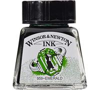 Winsor & Newton Drawing Ink Tinta de Dibujo, Verde (Emerald), 14ml