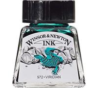 Winsor & Newton Drawing Ink Tinta de Dibujo, Verde (Viridian), 14ml
