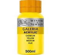 Winsor & Newton Galería - Pintura Acrílica , 500 ml, Amarillo (Cadmium Yellow Medium Hue)