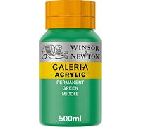 Winsor & Newton Galería - Pintura Acrílica , 500 ml, Verde (Permanent Green Middle)