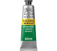 Winsor & Newton Galería - Pintura Acrílica , 60 ml, Verde (Permanent Green Middle)