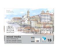 Winsor & Newton Mixed Media Set - Set para bocetos urbanos, 16 piezas