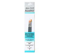 Winsor & Newton Pinceles para acuarela Foundation, set de 4 Unidades, sintéticos, pinceles surtidos