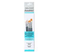 Winsor & Newton Pinceles para acuarela Foundation, set de 6 Unidades, sintéticos, pinceles surtidos