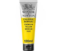 Winsor & Newton - Pintura Acrílica , 120 ml, Amarillo (Cadmium Yellow Medium Hue)