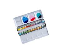 Winsor & Newton : Professional Watercolour : Lightweight Metal Sketchers Box Set : 24 Half Pans