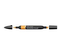 Winsor & Newton Promarker Brush - Rotulador Doble Punta, Punta Pincel, Tinta Base Alcohol, Color Amber (o567)