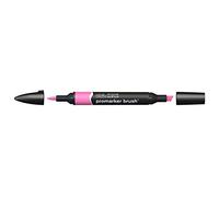 Winsor & Newton Promarker Brush - Rotulador Doble Punta, Punta Pincel, Tinta Base Alcohol, Color Cerise (m647)
