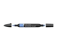 Winsor & Newton Promarker Brush - Rotulador Doble Punta, Punta Pincel, Tinta Base Alcohol, Color China Blue (b736)
