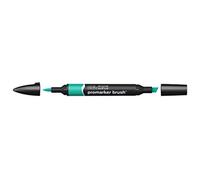 Winsor & Newton Promarker Brush - Rotulador Doble Punta, Punta Pincel, Tinta Base Alcohol, Color Ocean Teal (g956)