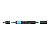 Winsor & Newton Promarker Brush - Rotulador Doble Punta, Punta Pincel, Tinta Base Alcohol, Color Sky Blue (b137)