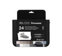Winsor Newton ProMarker Gris Y Negro Tonos 24pc Rotulador Cartera Set
