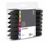 Winsor Newton ProMarker Marcador Twin Tip Alcohol Gráfico 12+1 Set #2