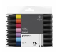 Winsor & Newton ProMarker Marcadores Alcohol Punta Doble 12+1 Set #1