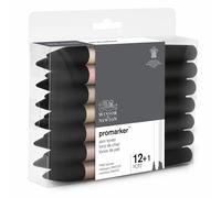 Winsor Newton ProMarker Marcadores Doble Punta Tintes De Piel Set 12+1
